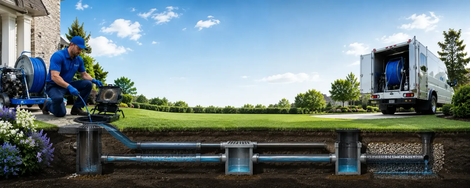 Outdoor drain cleaning information for The Rock, GA